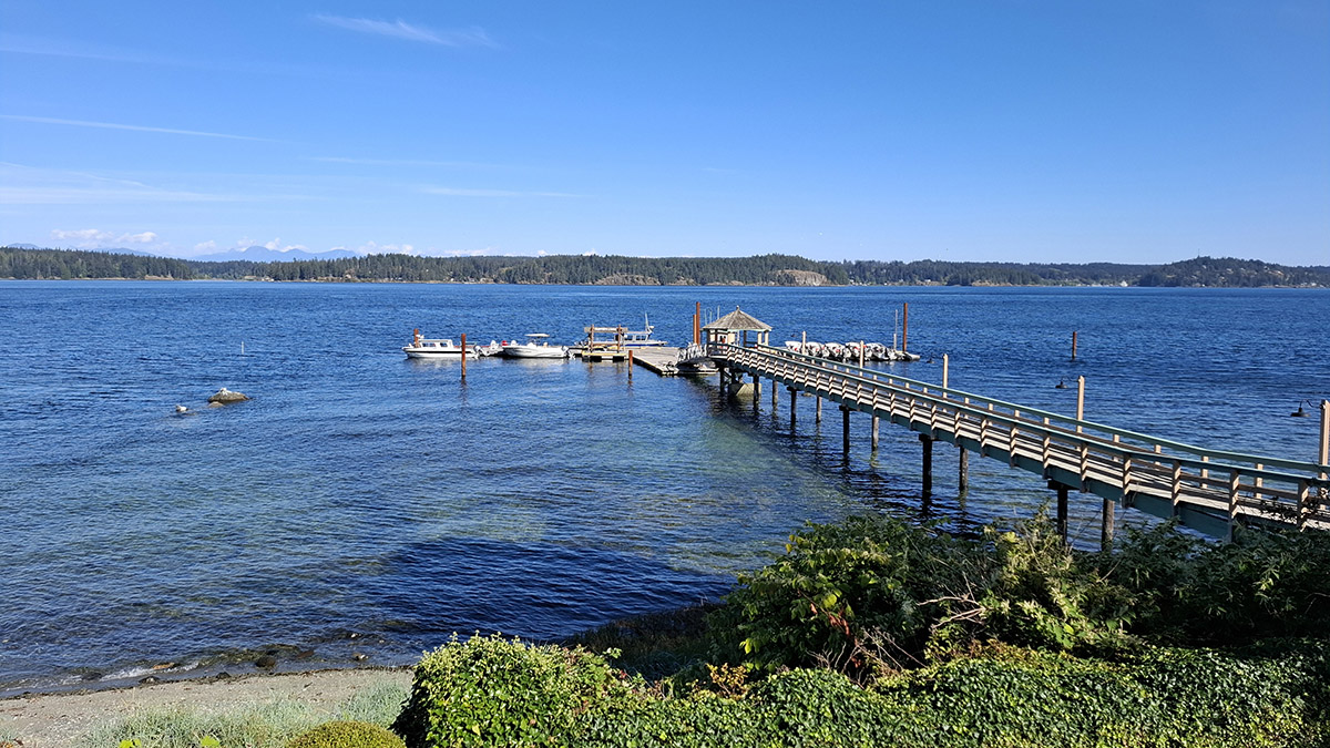 Painter's Lodge - Campbell River met blik op Quadra Island